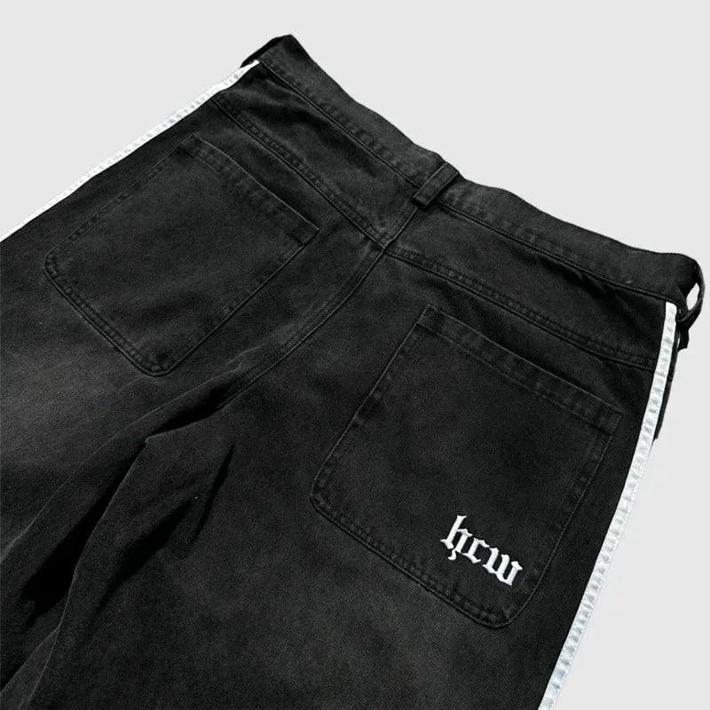 Y2K Baggy Jeans Harajuku vintage Striped Embroidered high quality Sweatpants men women Hip Hop Casual wide leg jeans streetwear - Image 10