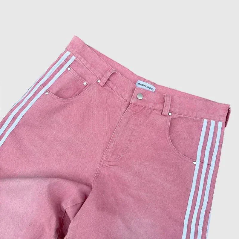 Y2K Baggy Jeans Harajuku vintage Striped Embroidered high quality Sweatpants men women Hip Hop Casual wide leg jeans streetwear - Image 11