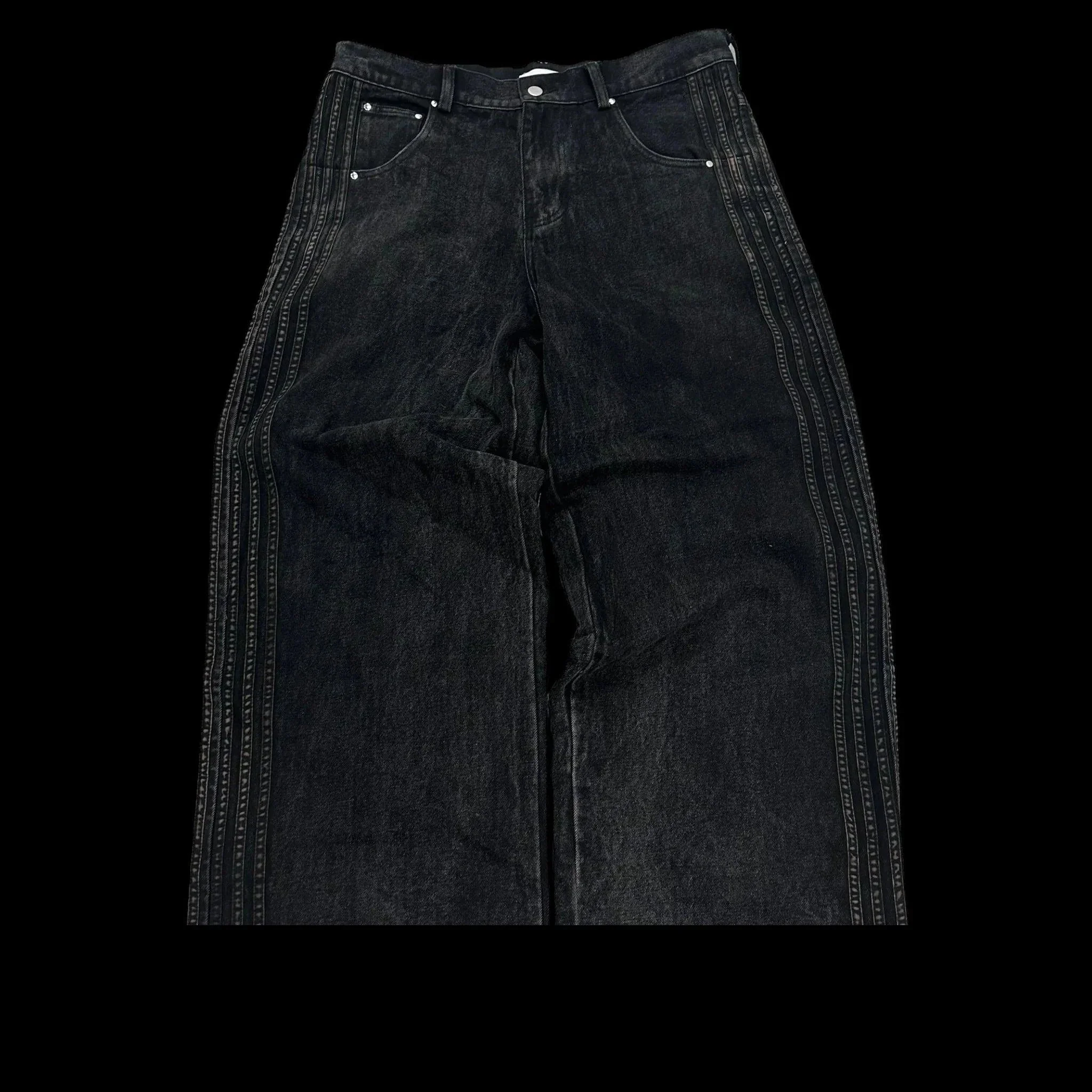 Y2K Baggy Jeans Harajuku vintage Striped Embroidered high quality Sweatpants men women Hip Hop Casual wide leg jeans streetwear - Image 18
