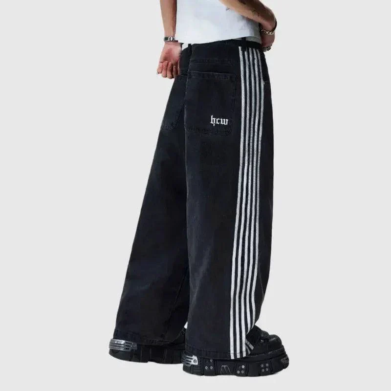Y2K Baggy Jeans Harajuku vintage Striped Embroidered high quality Sweatpants men women Hip Hop Casual wide leg jeans streetwear - Image 7