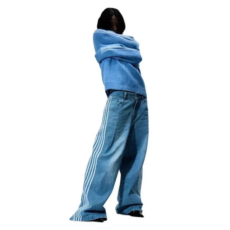 Y2K Baggy Jeans Harajuku vintage Striped Embroidered high quality Sweatpants men women Hip Hop Casual wide leg jeans streetwear - Image 8