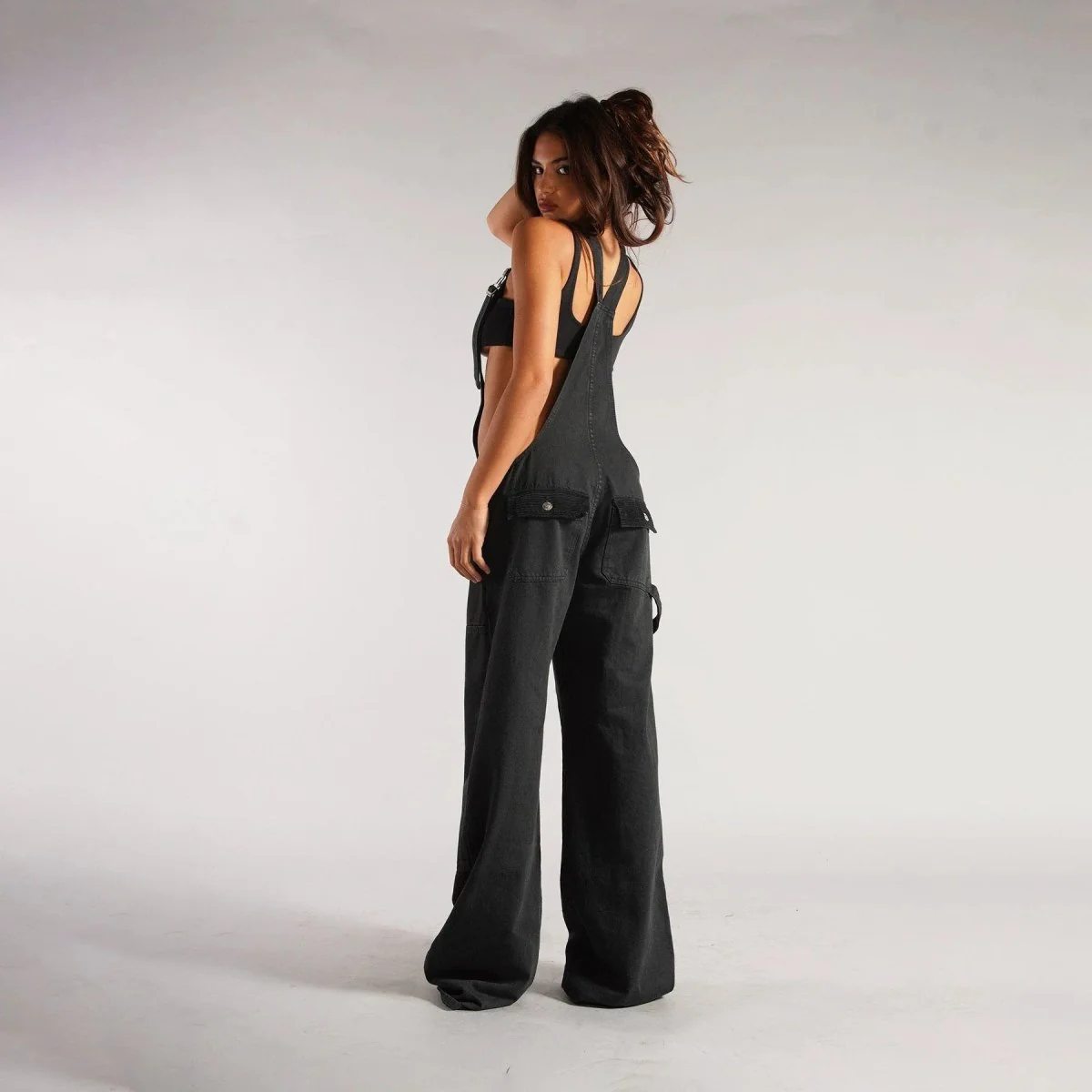 Y2K Denim Overalls - Zipper Suspender Jumpsuit Streetwear - Image 8