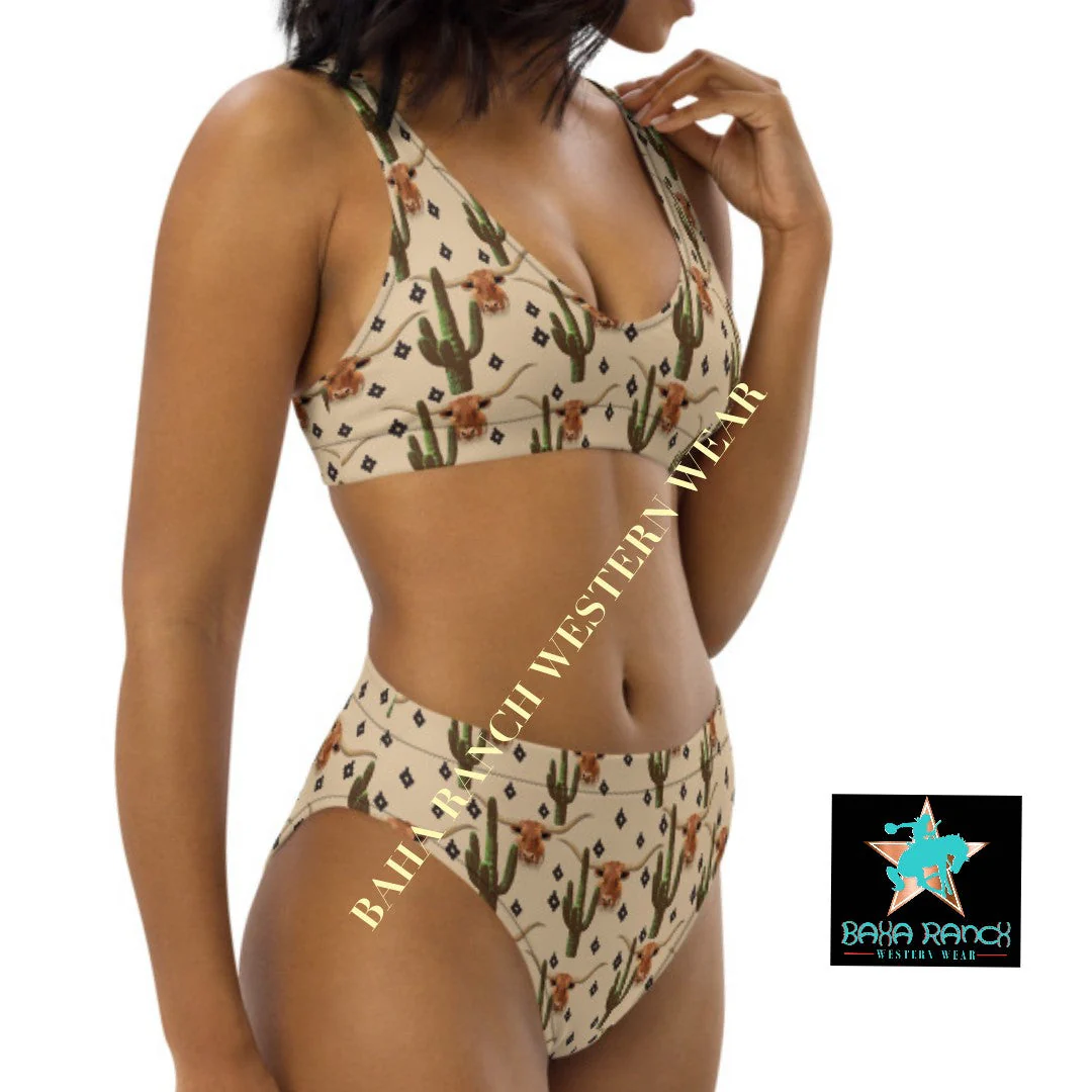 Yeehaw Longhorn Ranch Cactus Bikini - Image 10