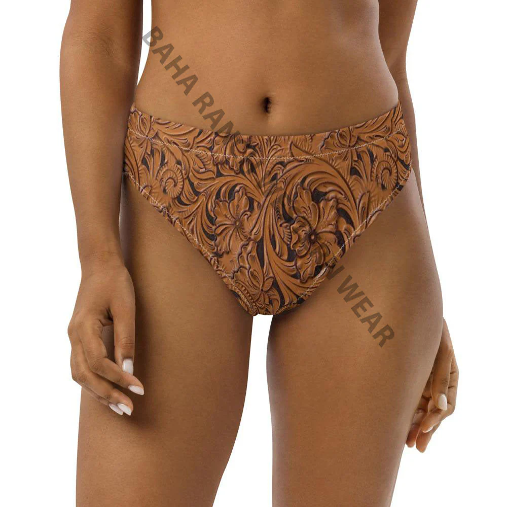 Yeehaw Tooled Leather Bikini Bottom - Image 3