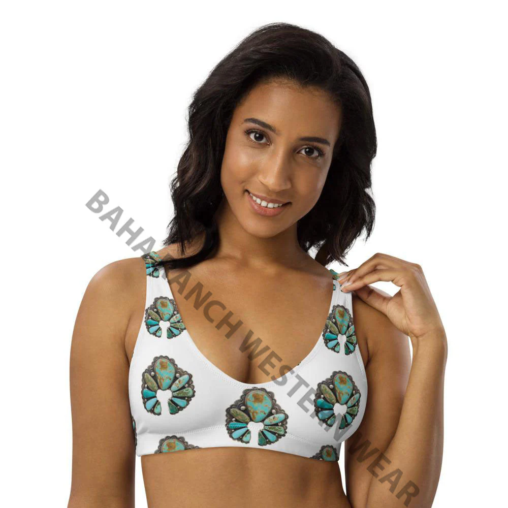 Yeehaw Turquoise Naja Bikini Top - Image 2