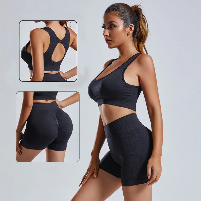 Yoga Set Women's Vest And Shorts