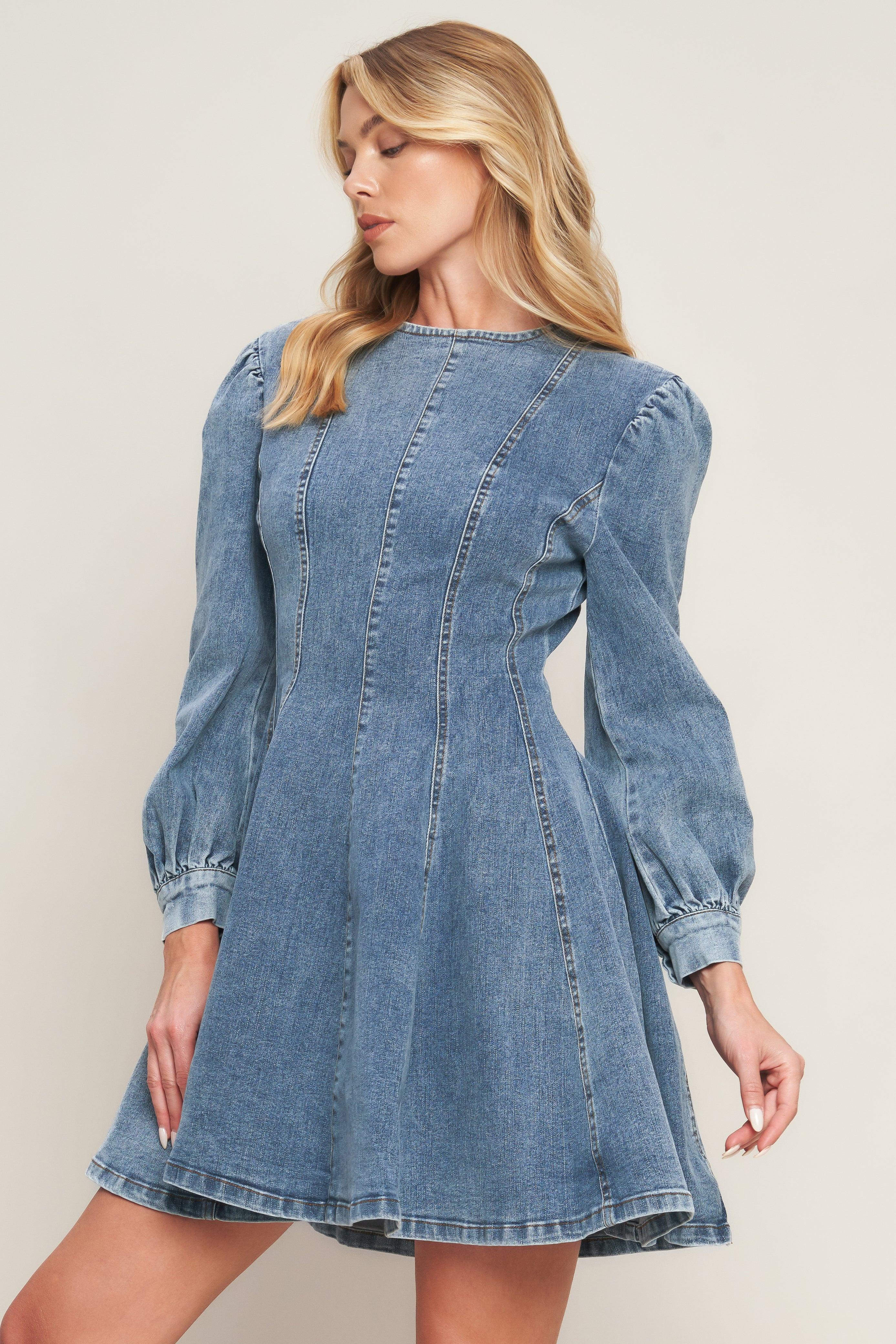 Your Sweetie Denim Mini Dress - Image 3
