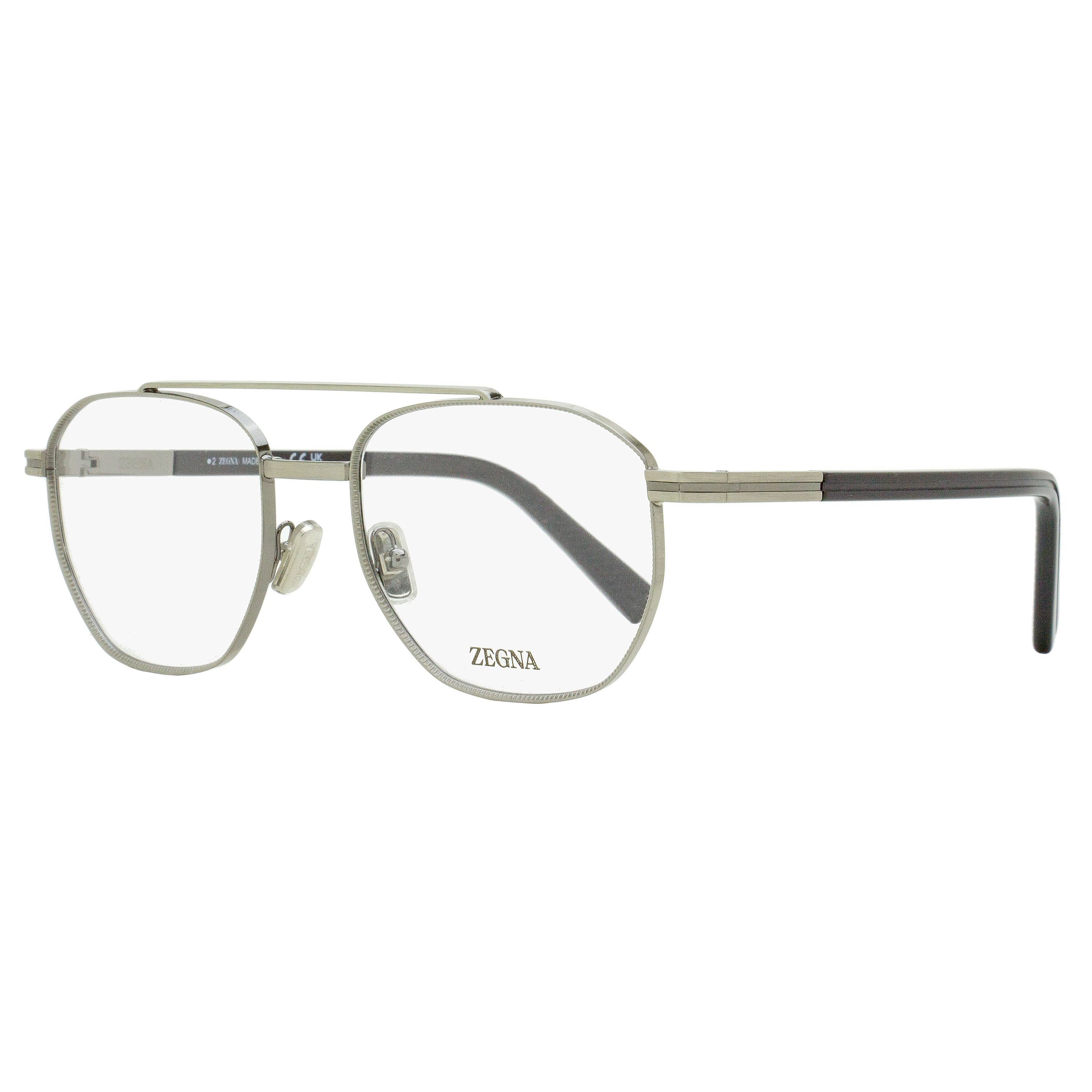 Zegna Geometric Pilot Eyeglasses EZ5285 009 Matte Gunmetal 53mm - Image 3