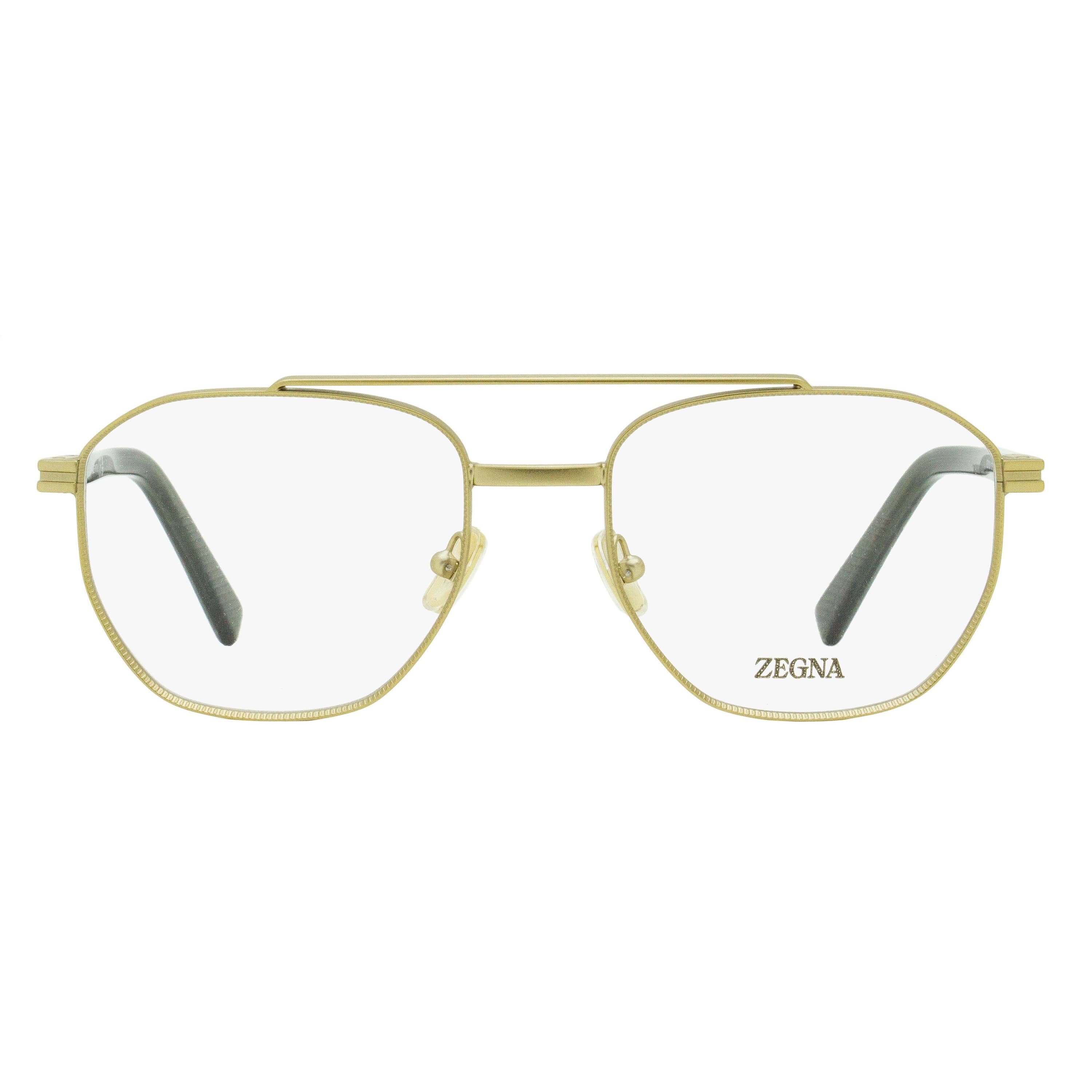 Zegna Geometric Pilot Eyeglasses EZ5285 009 Matte Gunmetal 53mm - Image 6