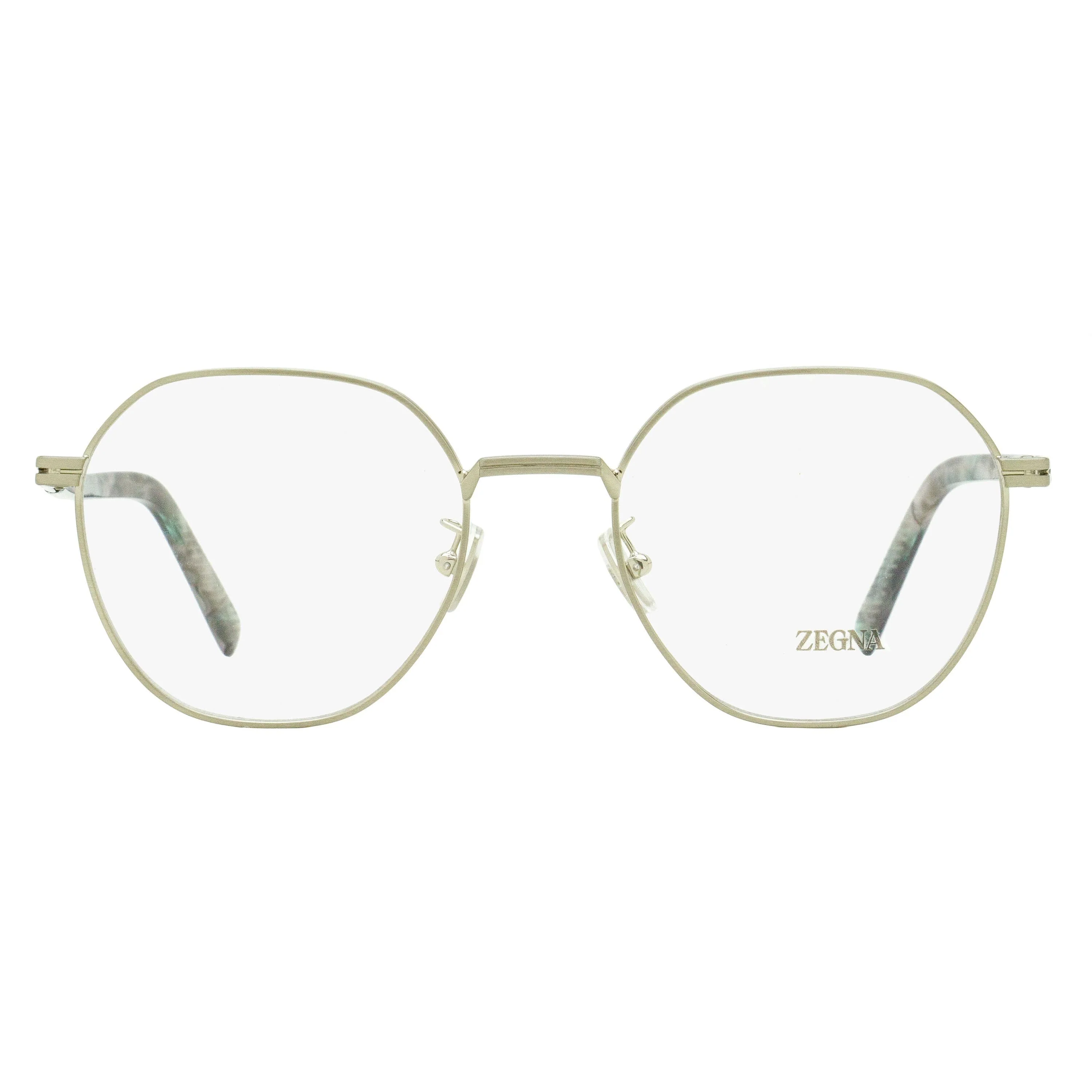 Zegna Geometric Round Eyeglasses EZ5270-H 009 Matte Gunmetal 53mm - Image 4