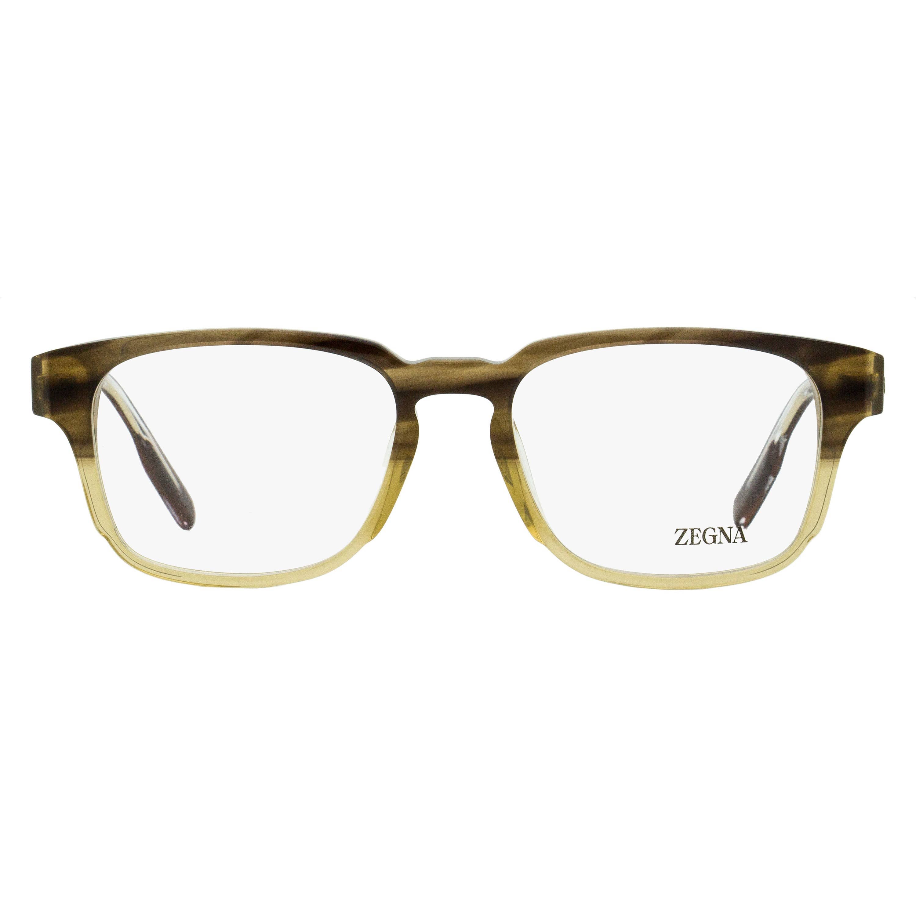Zegna Keyhole Rectangular Eyeglasses EZ5262 001 Black 53mm - Image 4
