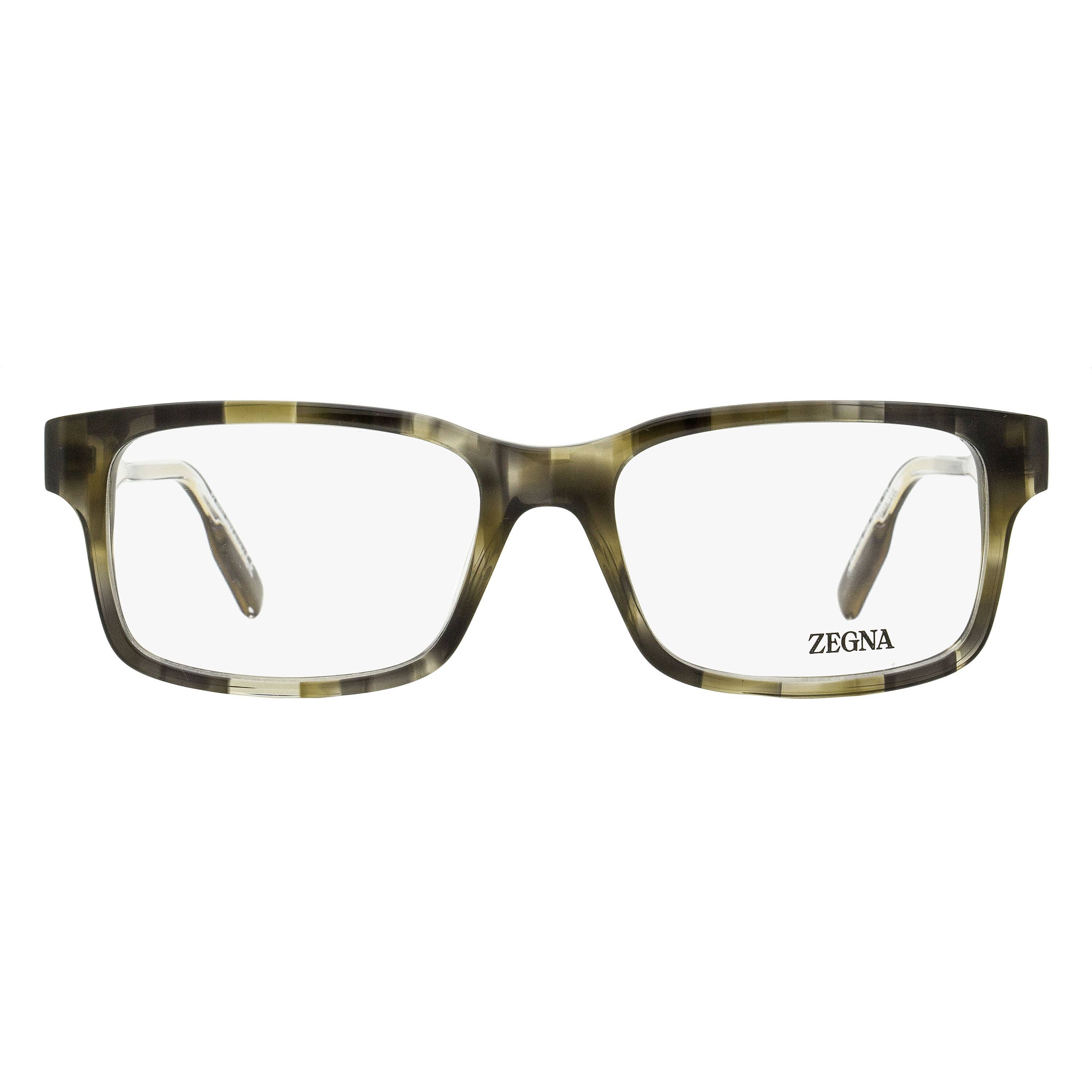 Zegna Soft Rectangular Eyeglasses EZ5254 001 Black 54mm - Image 6